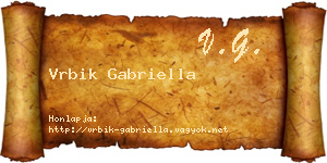 Vrbik Gabriella névjegykártya